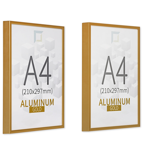 DJP-1764. 알루미늄 무광, 유광 골드 포스터 A시리즈 사이즈별 액자